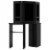 vidaXL Corner Dressing Table with LED Black 43.7 x21.3 x55.7 Perspective: left