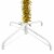 vidaXL Slim Christmas Tree Gold 5 ft Perspective: left