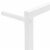 vidaXL Towel Rack White 23.6 x3.9 x45.7  Steel Perspective: left