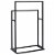 vidaXL Freestanding Towel Rack Black 18.9 x9.4 x30.9 Iron Perspective: left