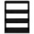 vidaXL Book Cabinet/Room Divider Black 31.5 x11.8 x40.7 Solid Wood Pine Perspective: left