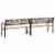 vidaXL Twin Patio Bench 93.7 Chinese Fir Wood Perspective: left