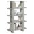 vidaXL Book Cabinet/Room Divider Concrete Gray 39.4 x11.8 x63 Perspective: left