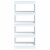 vidaXL Book Cabinet/Room Divider White 23.6 x11.8 x53.1 Engineered Wood Perspective: left