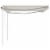 vidaXL Automatic Retractable Awning with Posts 13.1'x9.8' Cream Perspective: left