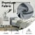 vidaXL Bed Frame with Headboard Light Gray 53.9 x74.8  Full Fabric Perspective: left