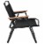 vidaXL Camping Chairs 2 pcs Black 21.3 x16.9 x23.2 Oxford Fabric Perspective: left