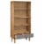vidaXL Bookcase OTTA with 2 Drawers Brown and Gray Solid Wood Pine Perspective: left
