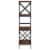 vidaXL Bookcase 4-Tier Brown Oak 23.2 x13.8 x52 Engineered Wood Perspective: left