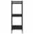 vidaXL Bookcase 3-Tier Black 23.6 x11.8 x33.9 Engineered Wood Perspective: left
