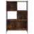 vidaXL Bookcase Smoked Oak 28.3 x11 x42.9 Engineered Wood Perspective: left
