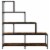 vidaXL Bookcase 4-Stair Smoked Oak 54.7 x13.2 x58.7 Engineered Wood Perspective: left