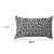 12 x 20 Rectangular Jacquard Cotton Accent Lumbar Pillow, Diamond Pattern, Black, White- Perspective: left