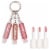 MCoBeauty 3-in-1 Lip Gloss Trio Keyring – High-Shine Perspective: left
