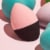 MCoBeauty Dual-Sided Blending Makeup Sponge + 2 Different Densities for Endless Looks – Pink/Black Perspective: left