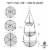 REGAL TRUNK  CO 3 Tier Hanging Fruit Basket Perspective: left