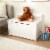 Melissa & Doug® Wooden Toy Chest - White Perspective: right