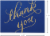Hallmark #70 Boxed Navy and Gold Script Thank You Cards Perspective: right