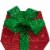Northlight Set of 3 Lighted Red and Green Tinsel Gift Boxes with Bows Christmas Outdoor Perspective: right