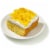 Bakery Fresh Yellow Cake with Lemon Drizzle and Vanilla Icing Square Perspective: right