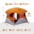 Gazelle T4 4-Person Pop Up Camping Hub Tent w/Removable Floor & Rain Fly, Orange Perspective: right
