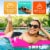 TRC Recreation Serenity 1.5 Thick Foam Swimming Pool Float Mat, Flamingo Pink Perspective: right