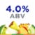 Michelob Ultra Spicy Pineapple Cucumber Lime & Peach Pear Organic Seltzer Variety Pack Perspective: right