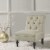 Ashley Degas Tufted Slipper Chair in Oatmeal Perspective: right