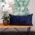 Parkland Collection Milo Transitional Navy Throw Pillow Perspective: right