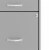 Space Solutions 18 In Wide 3 Drawer Mobile Organizer Cabinet for Offices, Silver Perspective: right