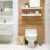 Blue Donuts Vented Stainless Steel Toilet Brush Holder Perspective: right