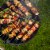 17 inch BBQ Skewers Set of 24, Used for Barbecuing Meat, Stainless Steel Barbeque Accessories Perspective: right