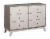 Little Seeds Rowan Valley Flint 6 Drawer Dresser, Solid Wood Angled Feet Perspective: right