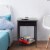 Casual Home Night Owl Bedroom Nightstand with Included Discrete USB Port Station Perspective: right