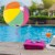 Summer Beach Ball Helium Filled Balloon Perspective: right