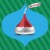 HERSHEY'S KISSES Solid Milk Chocolate Santa Hat Christmas Candy Gift Box Perspective: right