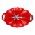 Staub Cast Iron Tomato Cocotte, Dutch Oven, 3-quart, Made in France, Cherry Perspective: right
