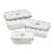 ZWILLING Fresh & Save 3-pc Glass Food Storage Container, Meal Prep Container- Assorted Sizes Perspective: right