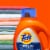 Tide HE Hygienic Clean Heavy Duty Original Liquid Laundry Detergent Perspective: right