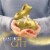 Lindt GOLD BUNNY White Chocolate Easter Candy Bunny Perspective: right