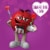 M&M'S Milk Chocolate Valentine Candy Heart Candy Cane Perspective: right