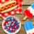 M&M'S Milk Chocolate Red White & Blue Summer Candy Party Size Bag Perspective: right