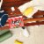 M&M'S Minis Peanut Butter Milk Chocolate Summer Candy Sharing Size Bag Perspective: right