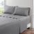 Everyday Living® Microfiber Striped Sheet Set - Frost Grey Perspective: right