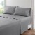 Everyday Living® Microfiber Striped Sheet Set - Frost Grey Perspective: right