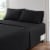 Everyday Living® Microfiber Sheet Set - Jet Black Perspective: right