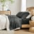 Modavari Home Fashions King Pillow Case Set - Dark Grey Perspective: right