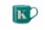 Clay Art Monogram Mug Teal Perspective: right
