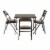 MECO Sudden Comfort 34 x 34 Inch Square Metal Folding Dining Card Table, Black Perspective: right