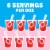Jell-O Strawberry Artificially Flavored Zero Sugar Low Calorie Gelatin Dessert Mix, Family Size, Box Perspective: right